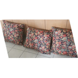 Almohadones De Respaldo De Divan Floreados Cuadrados