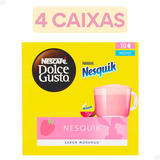 Combo 4 Caixas Dolce Gusto 10 Cápsulas Nesquik Morango