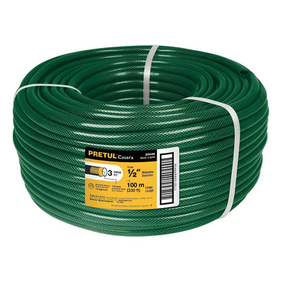 Rollo 50 Mts Manguera Agua 1'' Pulgada 3 Capas Pretul 20601 Color Verde claro | Envío gratis
