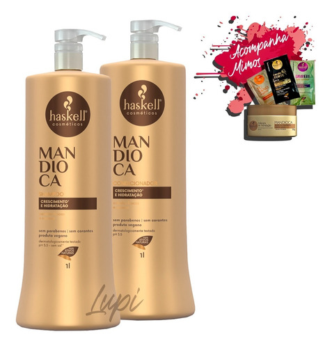 Kit Haskell Mandioca Shampoo E Condicionador De 1l