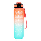 Drinkpop Botella Deportiva Premium Plástico Tritan Irrompible Color Naranja Y Acqua