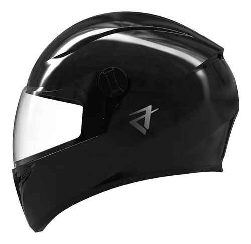 Casco De Moto Integral Vertigo V50 Monochrome Negro Brillo