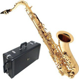 Sax Tenor Eagle St503 Laqueado Dourado Com Case