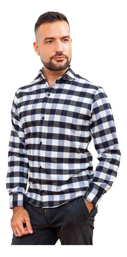 Camisa Leñadora  Viyela Cuadros Abrigada Invierno Ciudad