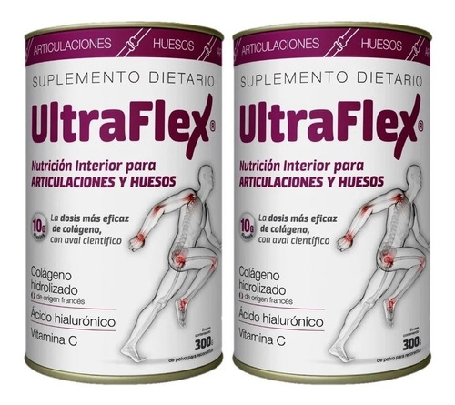 Pack Ultraflex Colágeno Hidrolizado Articulaciones Polvo 300