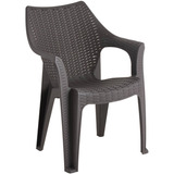 Hermosa Silla Modelo Rattan Amplia Con Brazos