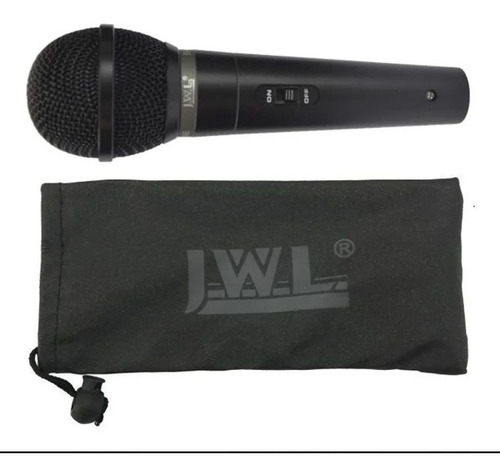 Microfone Profissional Com Fio Jwl Ba30 + Cabo 5 Mts