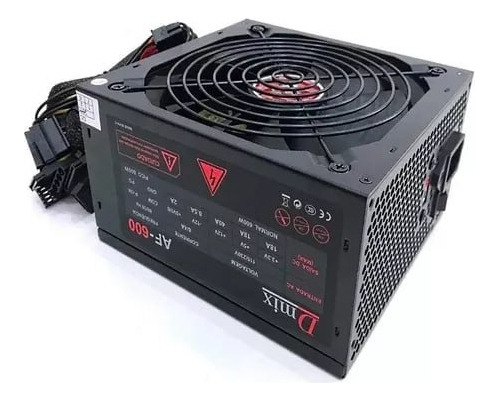 Fonte De Alimentação Para Pc Dmix Af-600 600w 115v/230v