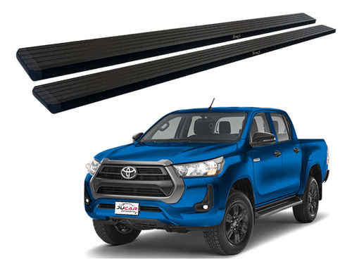 Estribos Black Aluminio Bronx Toyota Hilux 2015-2023 D/c