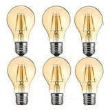 6 Ampolletas Vintage Led Modelo A60 Soquete E27 Envio Gratis