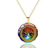 Collar Orgonita 7 Chakras Cuarzo Natural Ojo De Horus Wedjat