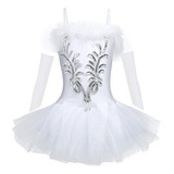 Vestido Ballet Tutú Niñas Cisne Blanco