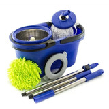 Esfregão Balde Perfect Mop Pro -7litros - 3refis  360º Azul