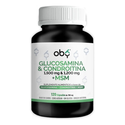 Glucosamina 1500mg + Condroitina + Msm | 120 Capsulas Alta Potencia | Cartilago Articulaciones Rodillas Huesos Flexibilidad Movilidad | Oby Complex Suplemento Vitaminas Mujer Hombre Sin Azúcar | MercadoLibre