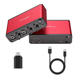 Interfaz De Audio Usb Más Robusta +48 V Phantom Power 24 Bit