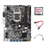 Placa Madre B75 Eth Mining 8xusb3.0+cpu Aleatoria+cable De C