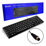 Teclado Slim Multilaser Básico Preto Com Entrada Ps2 Tc298