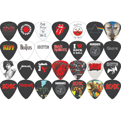 Palhetas Personalizadas Bandas 28 Unidades R$  22,00 | Parcelamento sem juros