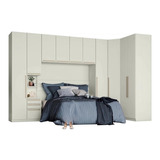 Quarto De Casal Guarda-roupa Modulado P/r Cama Box Queen 