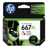 Cartucho Tinta Impresora Hp 667xl Color Original 