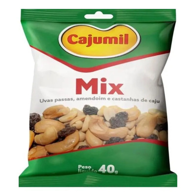 10 Mix De Castanhas Caju Nuts Frutas Secas Cajumil 40g | MercadoLivre