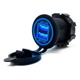 Tomada Led Usb Automotiva 12v 24v Carregador Veicular 4.2a