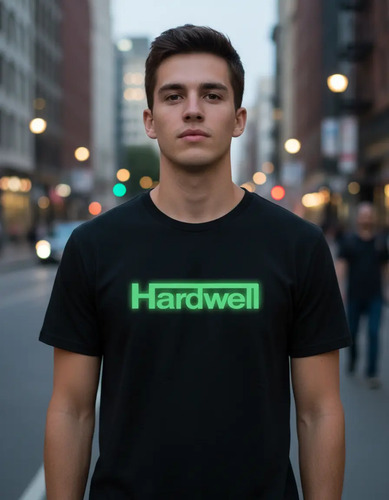 Playera Hardwell Fosforecente Dj Música Electrónica