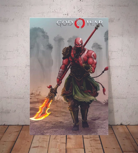 Placa Quadro Decorativo God Of War Kratos Ps3 Ps4 Gamer 009