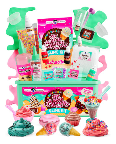 Original Stationery Sweet Sprinkles - Kit De Slime De Helado