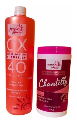 Descoloração Chantilly 1 Pó Descolorante + 1 Ox 900ml