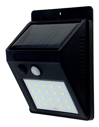 Foco Led Solar Exterior A Muro Megabright 3w Color De La Carcasa Negro