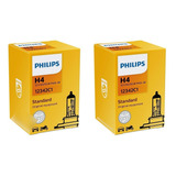 Kit 2 Lampara Philips H4 12v 60/55w Halogena
