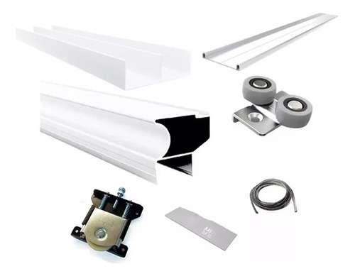 Kit Frente Placard Top C/ Freno Grupo Euro 3 Mts 3 P Blanco