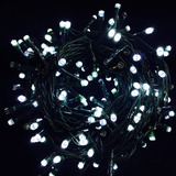 Lineal Led 100 Luces Navidad 8 M Luz Blanca Cable Verde 