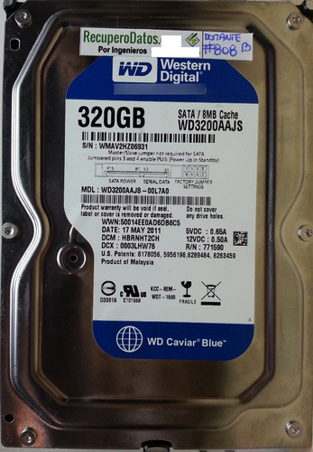 Western Digital Wd3200aajs-00l7a0 320gb - 2337 Recuperodatos