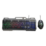 Combo Gamer Teclado Numerico Mouse Alambrico Usb Luces Rgb