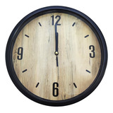 Reloj De Pared Grande Analogo Simil Madera Cocina Oficina