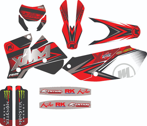 Kit Calcos - Gráfica Motomel Xmm 250 -2012/20 - Envío Gratis