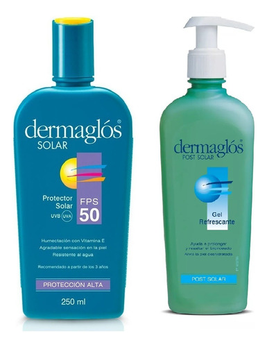 Dermaglos Protector Solar Alta Fps 50 + Gel Refrescante