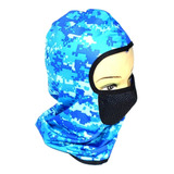 Pasamontañas Licrado Para Moto Cicla Balaclava Azul Militar