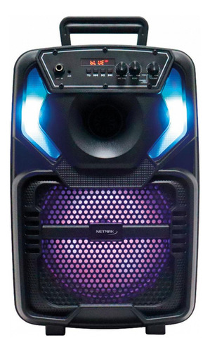 Parlante Bluetooth Karaoke Luminoso Tws Recargable Luz Led E