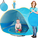 Tenda De Praia Com Piscina Infantil Para Bebé Portátil