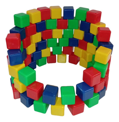 Juego De Cubos De Colores Para Construir 3 X 3 Cms, 100 Pzas