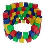 Juego De Cubos De Colores Para Construir 3 X 3 Cms, 100 Pzas