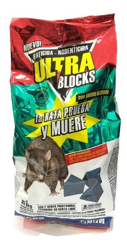 Veneno Ratas Raticida Ultra Blocks X 1 Kl
