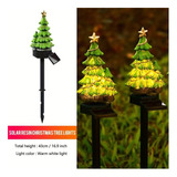 X2 Estacas Solares Decorativas Árbol Navidad Luz Cálida Pack