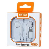 Fone De Ouvido In-ear Tipo C Com Microfone Kd-729