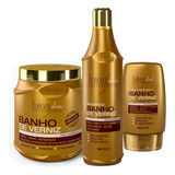 Kit Banho Verniz Forever Liss Shampoo, Leave, Másc. 1650ml