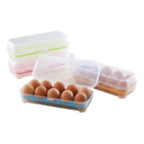 Caja Almacenamiento Huevos 10 Rejilla Plástico Portátil Dobl