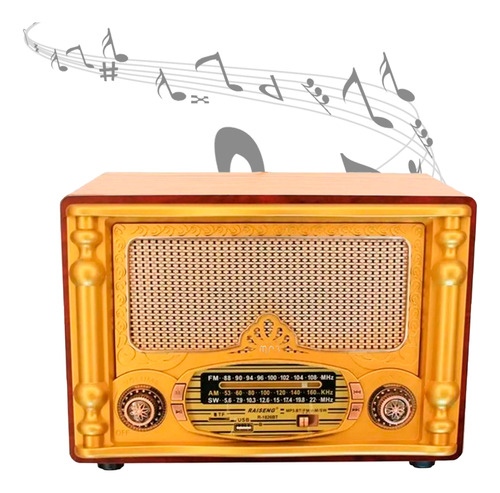 Bocina Bluetooth Radio Recargable Retro Portatil Vintage